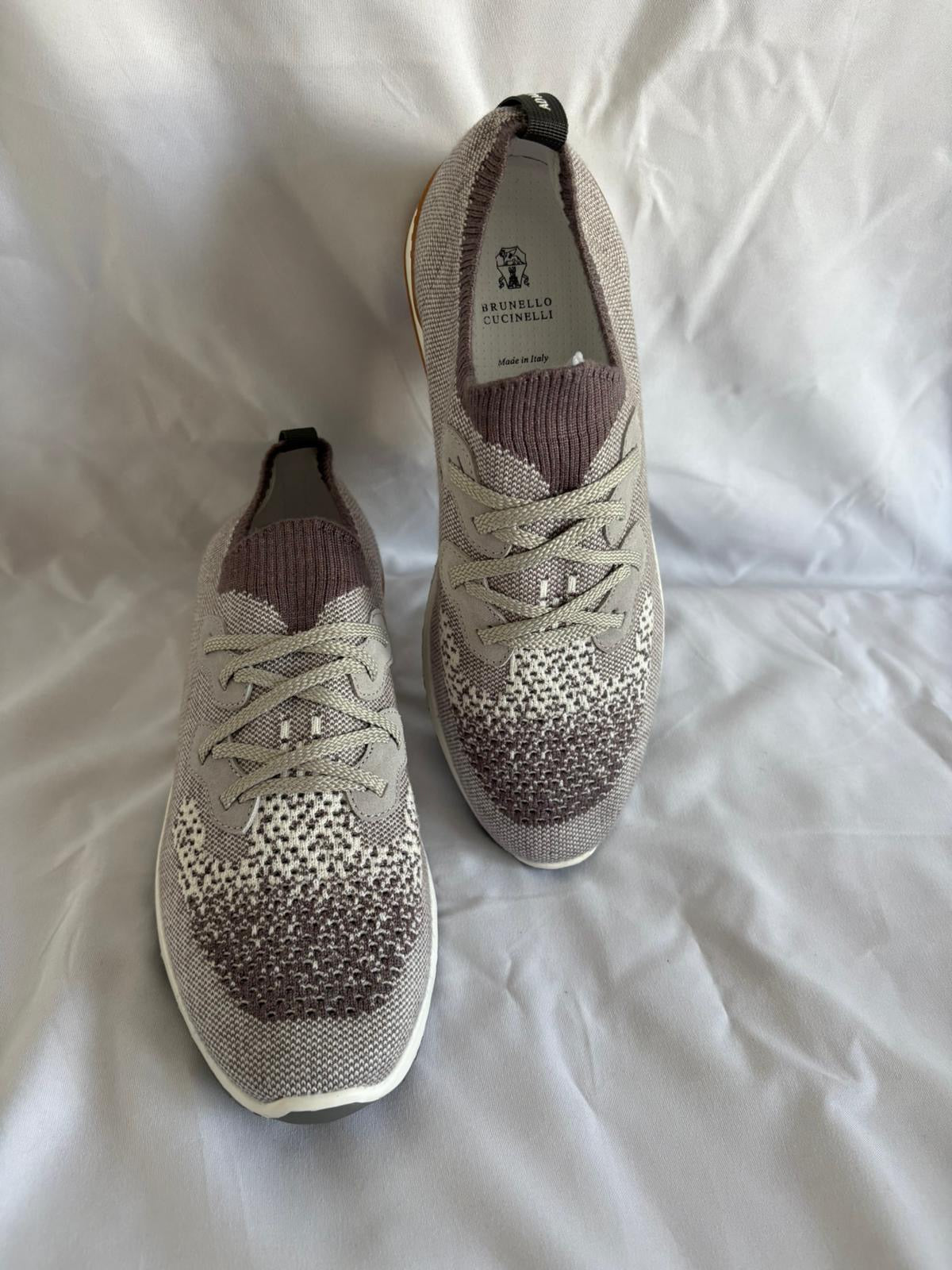 Brunello Cucinelli Knit Runner — Grey